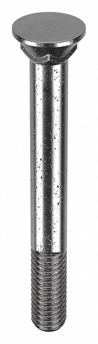 Plow Bolt: #3 Flat, 3/8"-16 Thread Size, 3 in Lg, Steel, Grade 5, Black Oxide, 25 PK