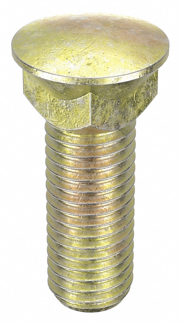 PLOW BOLT, STEEL, GRADE 8, ZINC YELLOW, ⅝