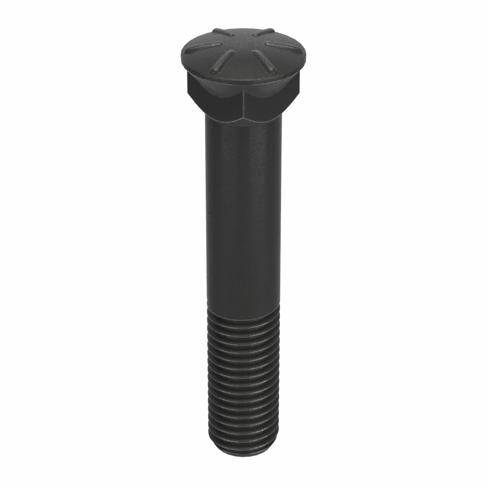 PLOW BOLT, STEEL, GRADE 8, BLACK OXIDE, ⅝"-11 THREAD, 3½ IN FASTENER L, ⅝"-11, 5 PK