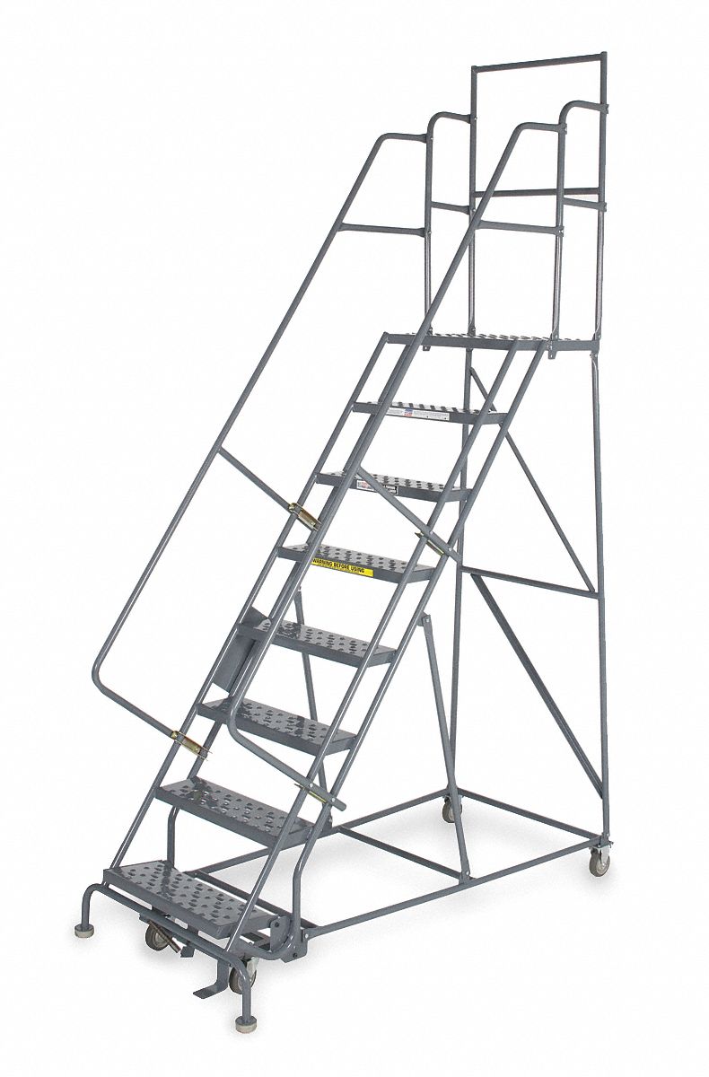 Tri Arc Ladder Climbing Angle 50 750 Lbload Cap Serrated Tread 99 1 2 Inh X 34 Inw Aluminum 38gr08 Uap0650 Grainger