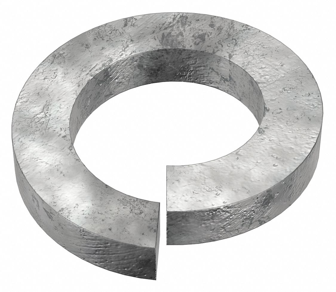 For Screw Size 1 1/8 in, Split Lock, Split Lock Washer 1CJV2