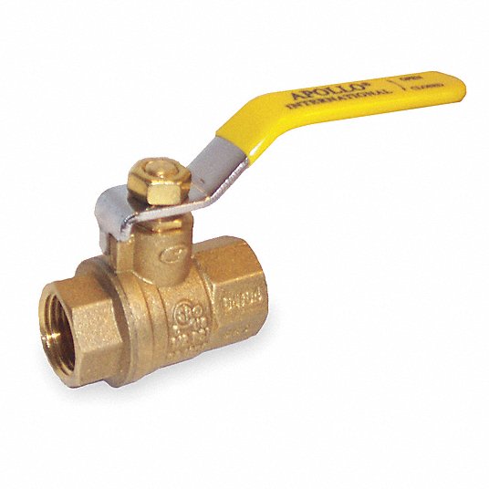 GRAINGER APPROVED 1WML9 Brass Ball Valve,Comp x Comp,3/8 in 
