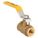 MANUAL TWO-WAY BALL VALVE: ¼ IN, BRASS, STRAIGHT, FNPT X FNPT, 600 PSI MAX. PRESSURE (CWP)