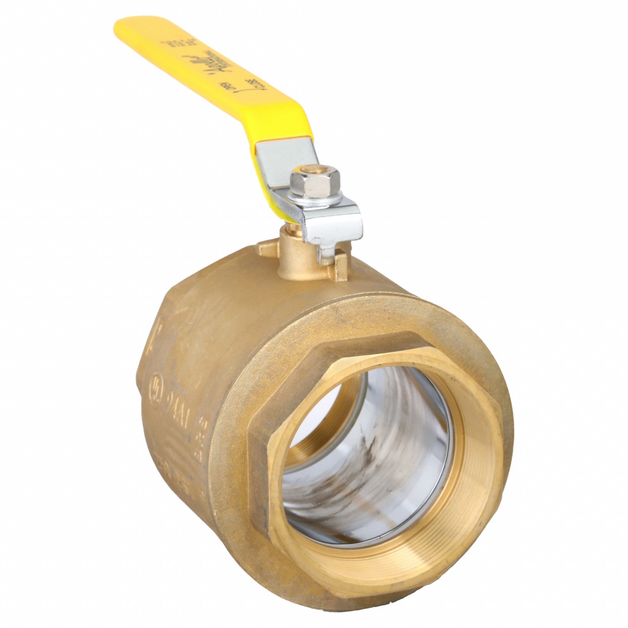 Manual Two-Way Ball Valve: 4 in, Brass, Straight, FNPT x FNPT, 400 psi Max. Pressure (CWP)