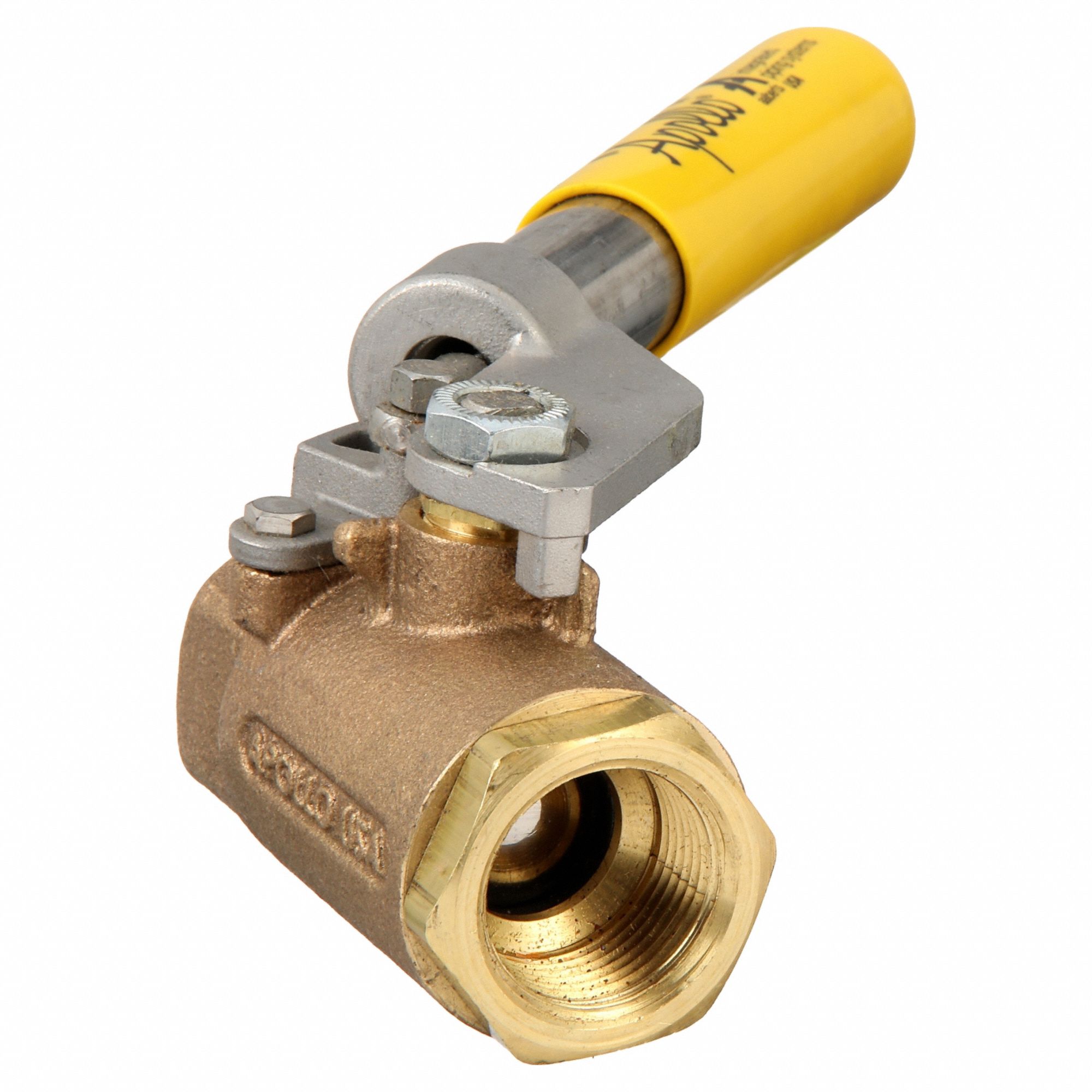 Manual Two-Way Ball Valve: 1 in, Bronze, Straight, FNPT x FNPT, 600 psi Max. Pressure (CWP)
