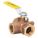 MANUAL THREE-WAY BALL VALVE: ½ IN, BRONZE, L FLOW, FNPT X FNPT X FNPT, STD PORT BALL PORT