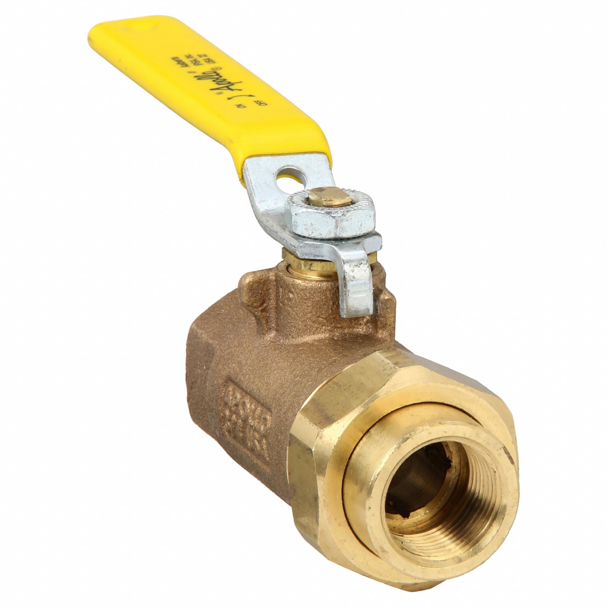 Manual Two-Way Ball Valve: 3/4 in, Bronze, Straight, FNPT x FNPT, 600 psi Max. Pressure (CWP)