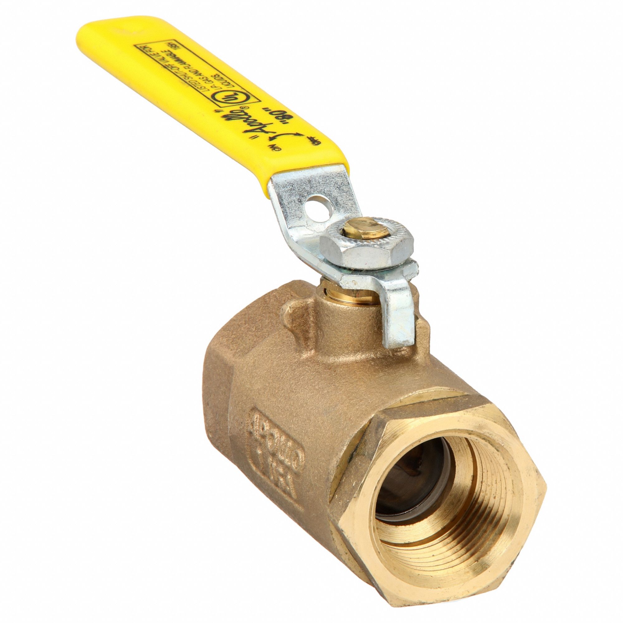 Manual Two-Way Ball Valve: 1 in, Bronze, Straight, FNPT x FNPT, 600 psi Max. Pressure (CWP)