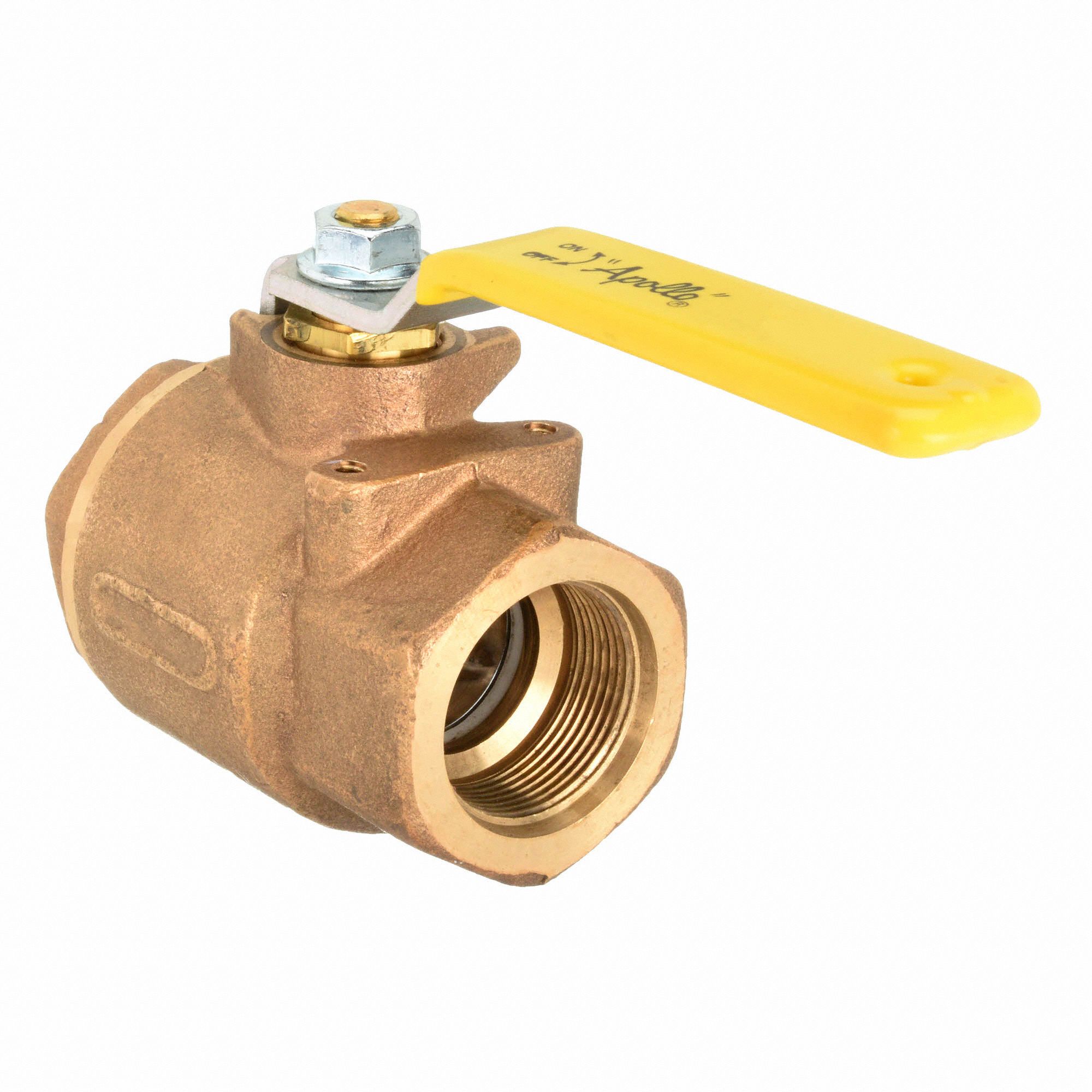 APOLLO Ball Valve, Bronze, Inline, 2Piece, Pipe Size 1/2 in