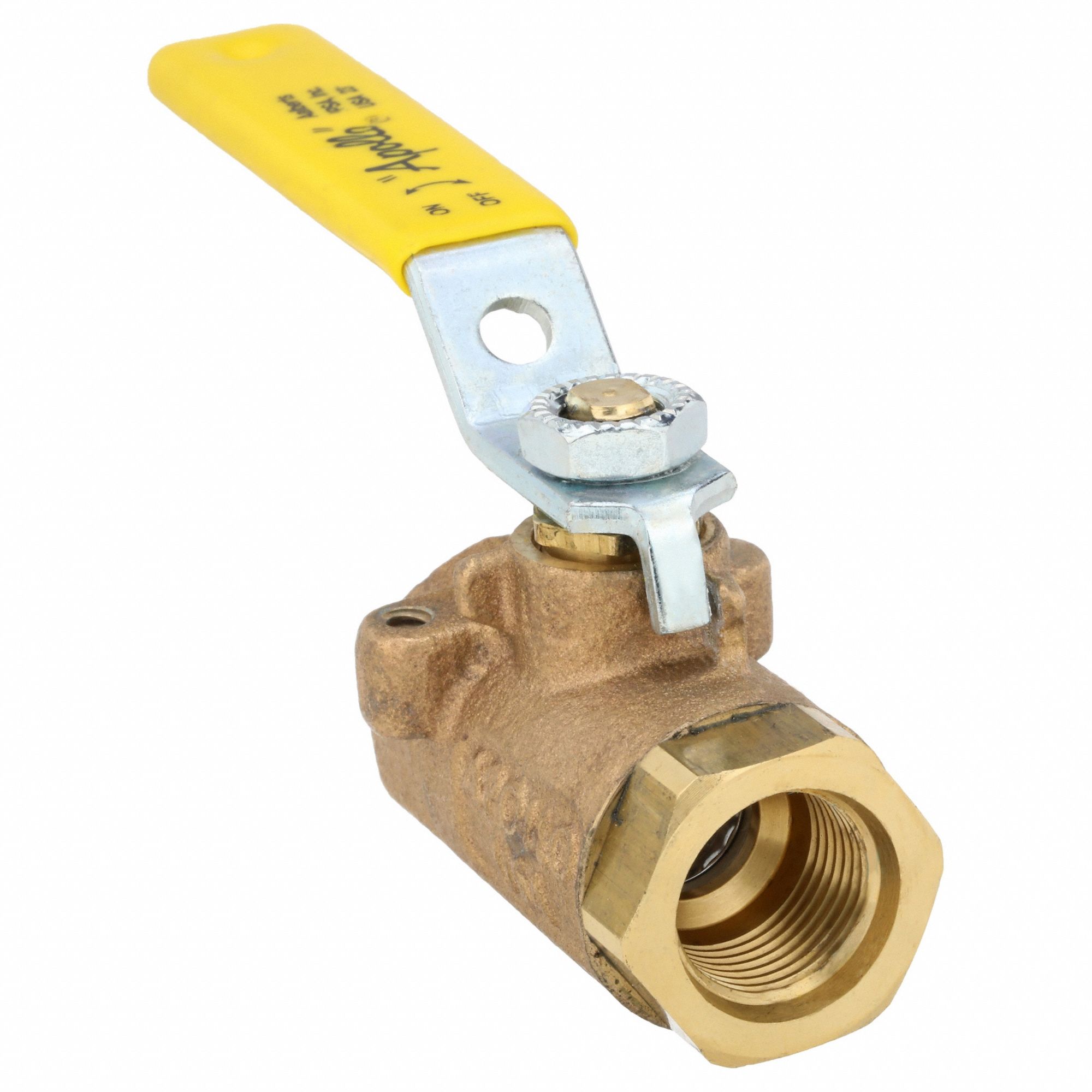 Manual Two-Way Ball Valve: 1/2 in, Bronze, Straight, Female SAE x Female SAE, Full Port, PTFE