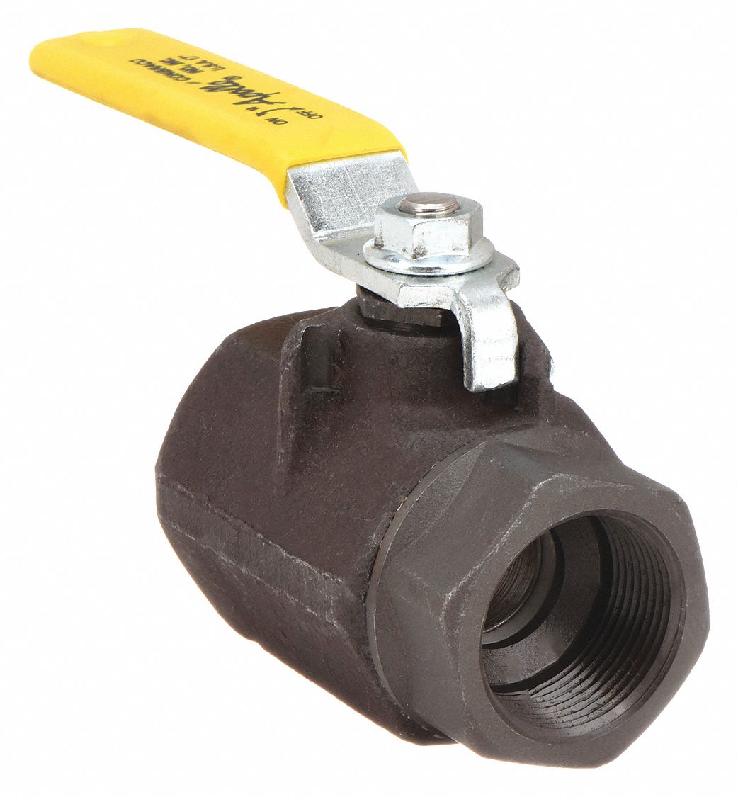 MANUAL TWO-WAY BALL VALVE: ¼ IN, CARBON STEEL, STRAIGHT, FNPT X FNPT, STD PORT BALL PORT