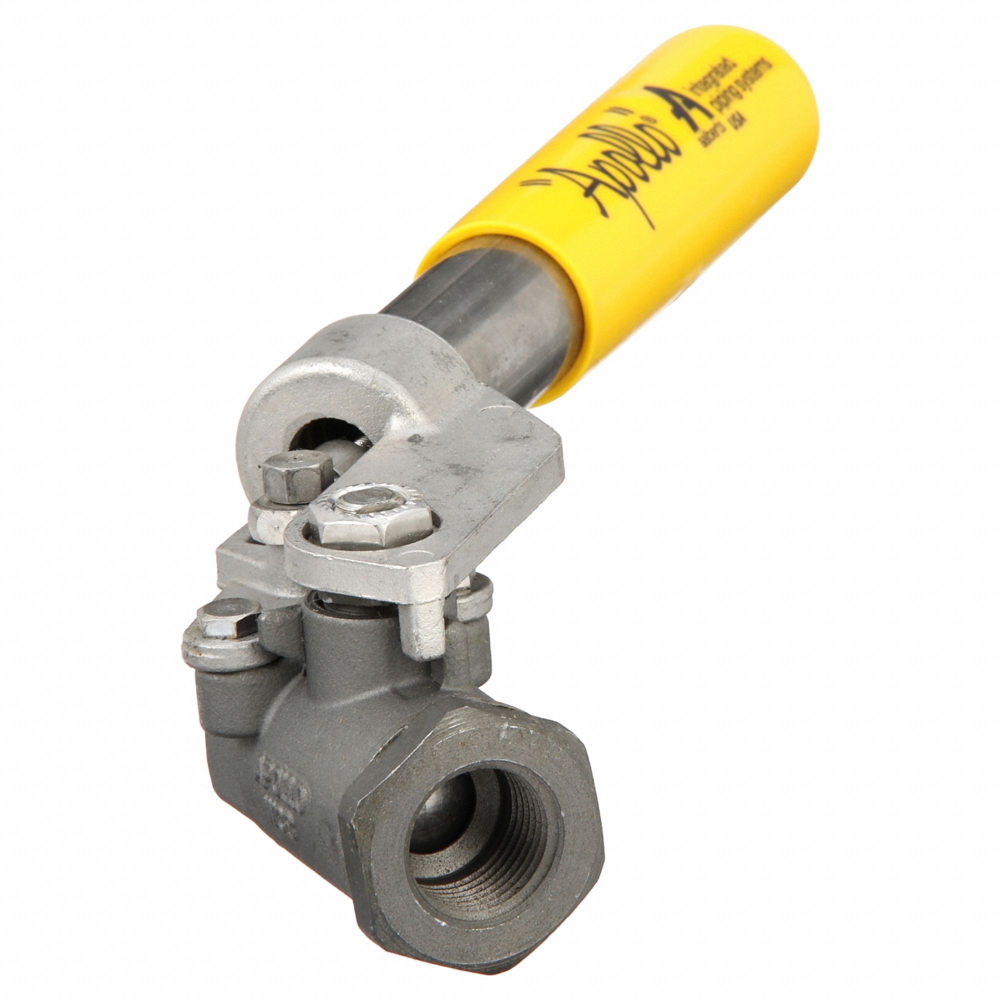 Manual Two-Way Ball Valve: 1/2 in, Carbon Steel, Straight, FNPT x FNPT, Std Port Ball Port