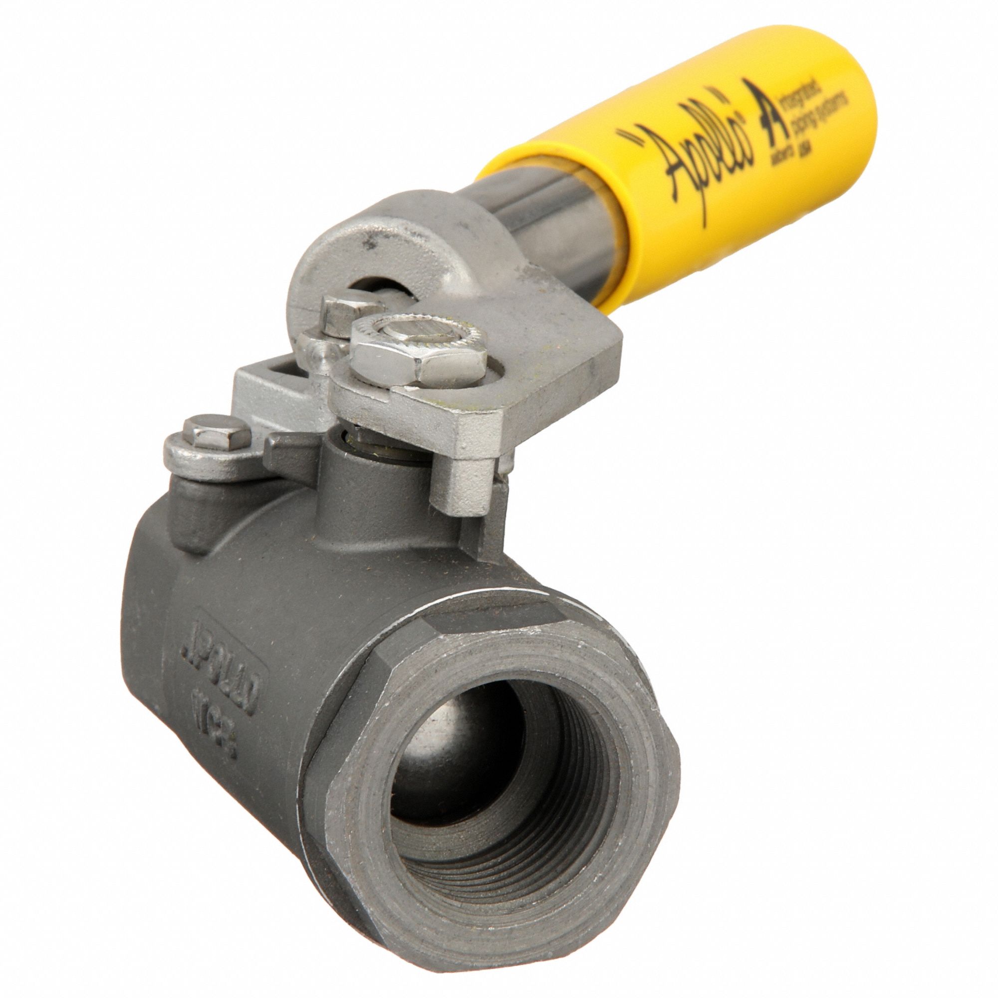 Manual Two-Way Ball Valve: 1 in, Carbon Steel, Straight, FNPT x FNPT, Std Port Ball Port
