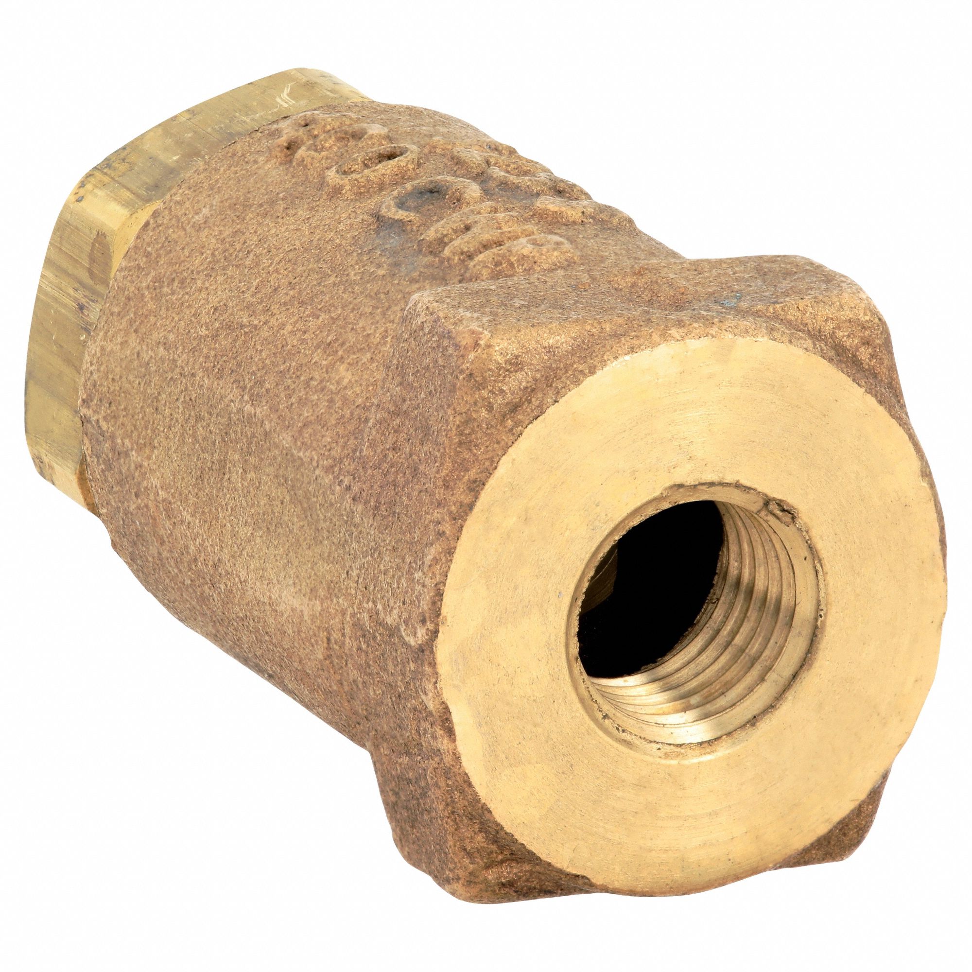 BALL CONE SPRING CHECK VALVE, BALL, INLINE VALVE BODY, BRONZE, ⅜ IN PIPE, FNPT X FNPT