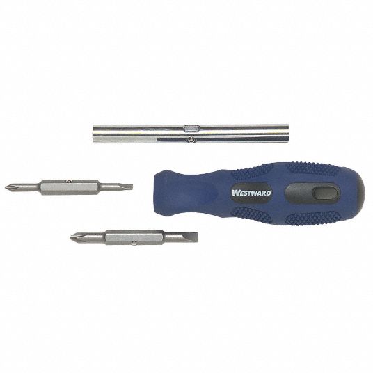 WESTWARD MultiBit Screwdriver, 5in1, 71/2" 1CLN91CLN9 Grainger
