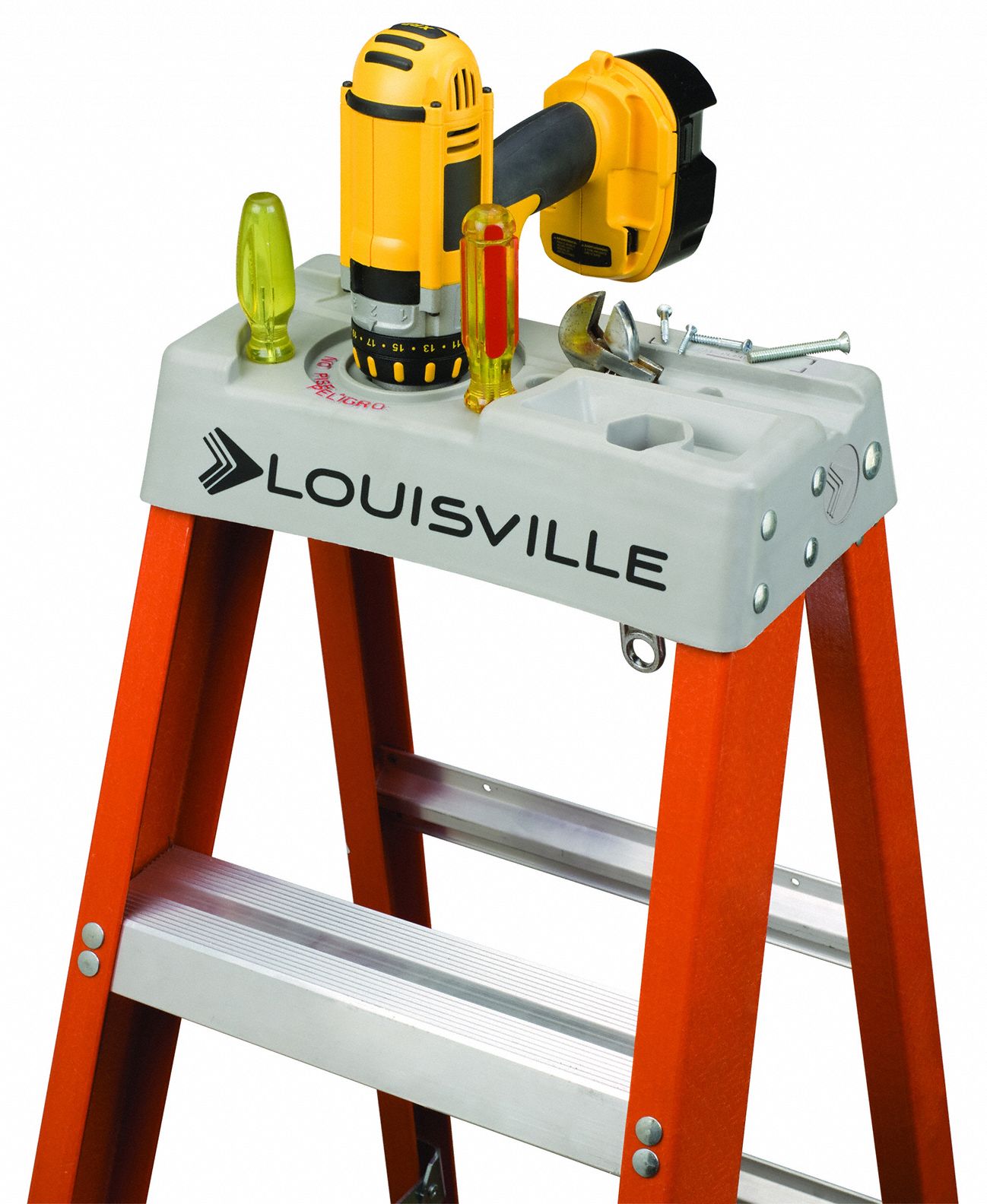 LOUISVILLE Stepladder 6 ft Ladder Ht, 5 Steps, 300 lb Load Capacity