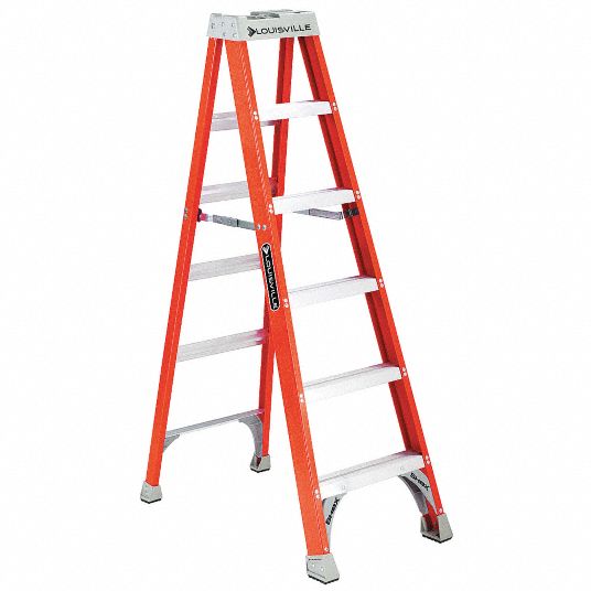 Louisville Ladder 6-Foot Fiberglass Step Ladder, Type IA, 300-pound Load  Capacity, FS1506