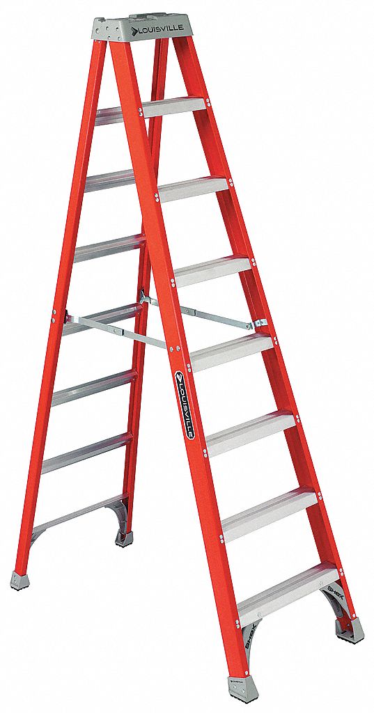 STEPLADDER,FIBERGLASS,8 FT. H,300 LB CAP