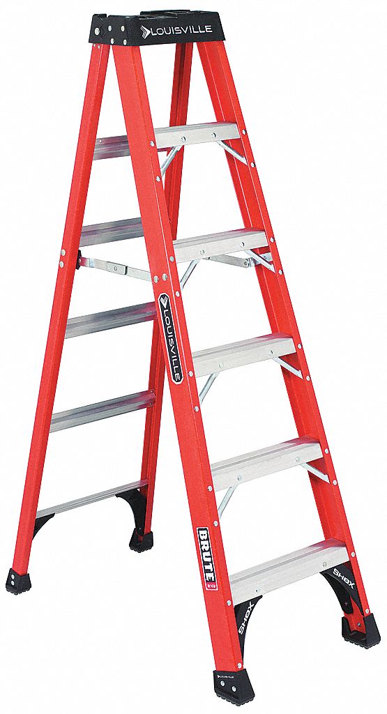 STEPLADDER,FIBERGLASS,6 FT. H,375 LB CAP