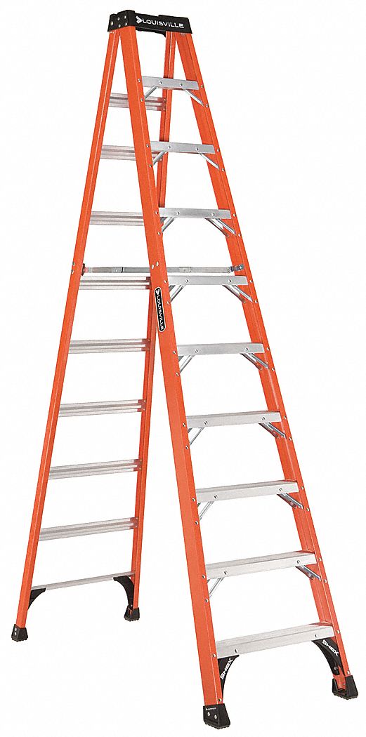 STEPLADDER,FIBERGLASS,10 FT H,375 LB CAP