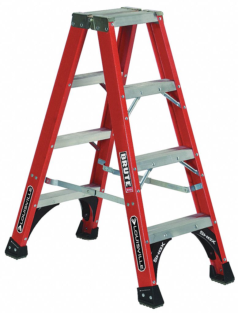 TWIN STEPLADDER,FBRGLS,IAA,4FT,FM1400HD