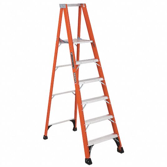 LOUISVILLE, Fiberglass, 375 lb Load Capacity, Platform Stepladder ...