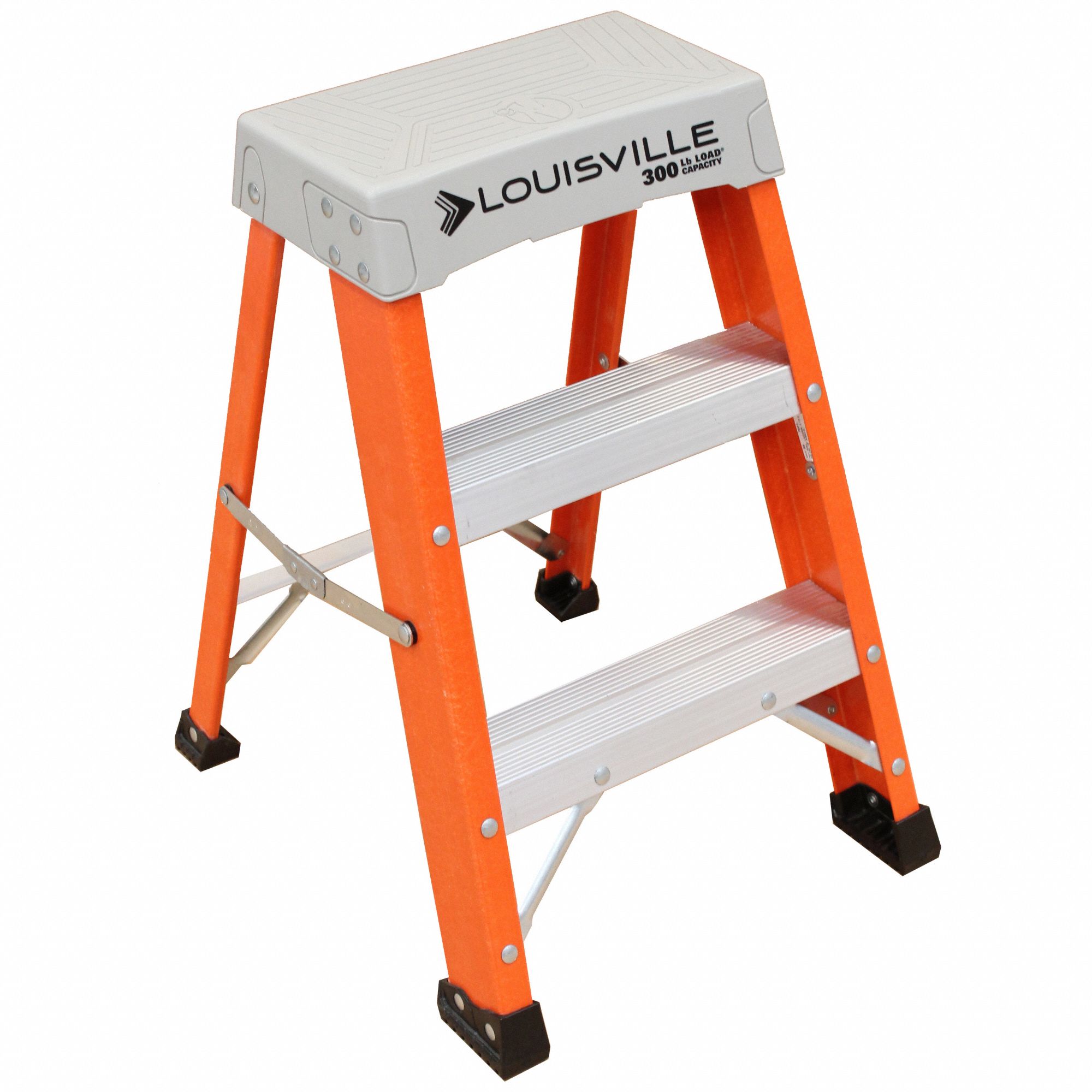 STEP STOOL,24 IN H,300 LBS.,FIBERGLASS