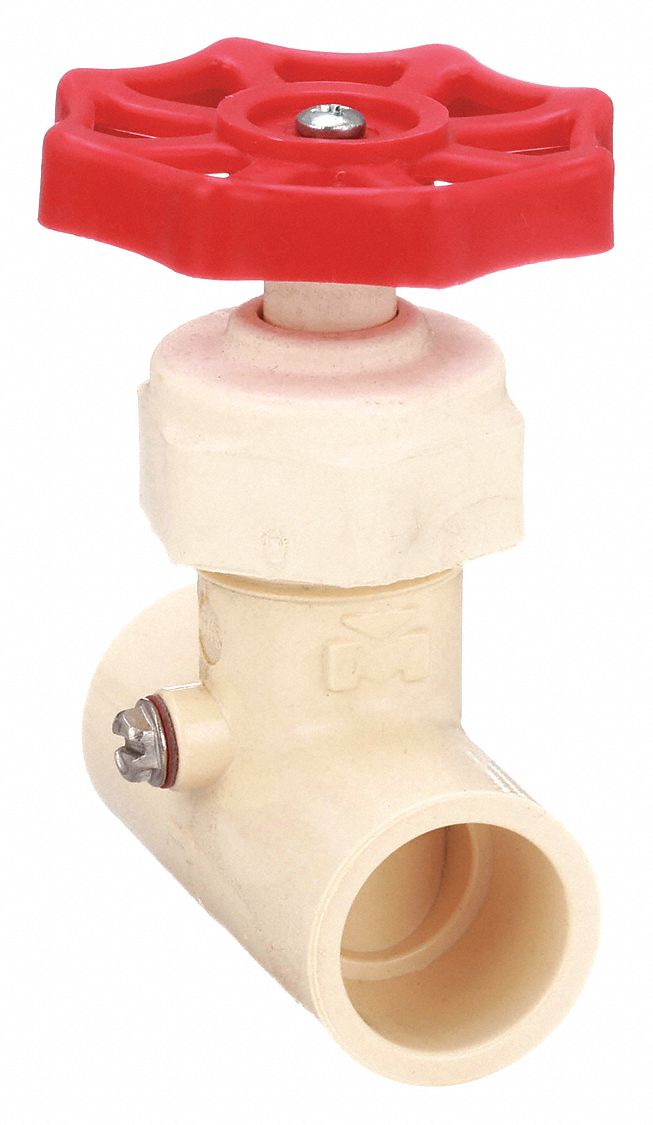 Stop and Waste Valve: 1/2 in Pipe Size, Slip x Slip, CPVC, 100 psi Max. Op Pressure