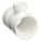 SANITARY REDUCING TEE: SCHEDULE 40, 4 IN X 4 IN X 3 IN FITTING PIPE SIZE, WHITE