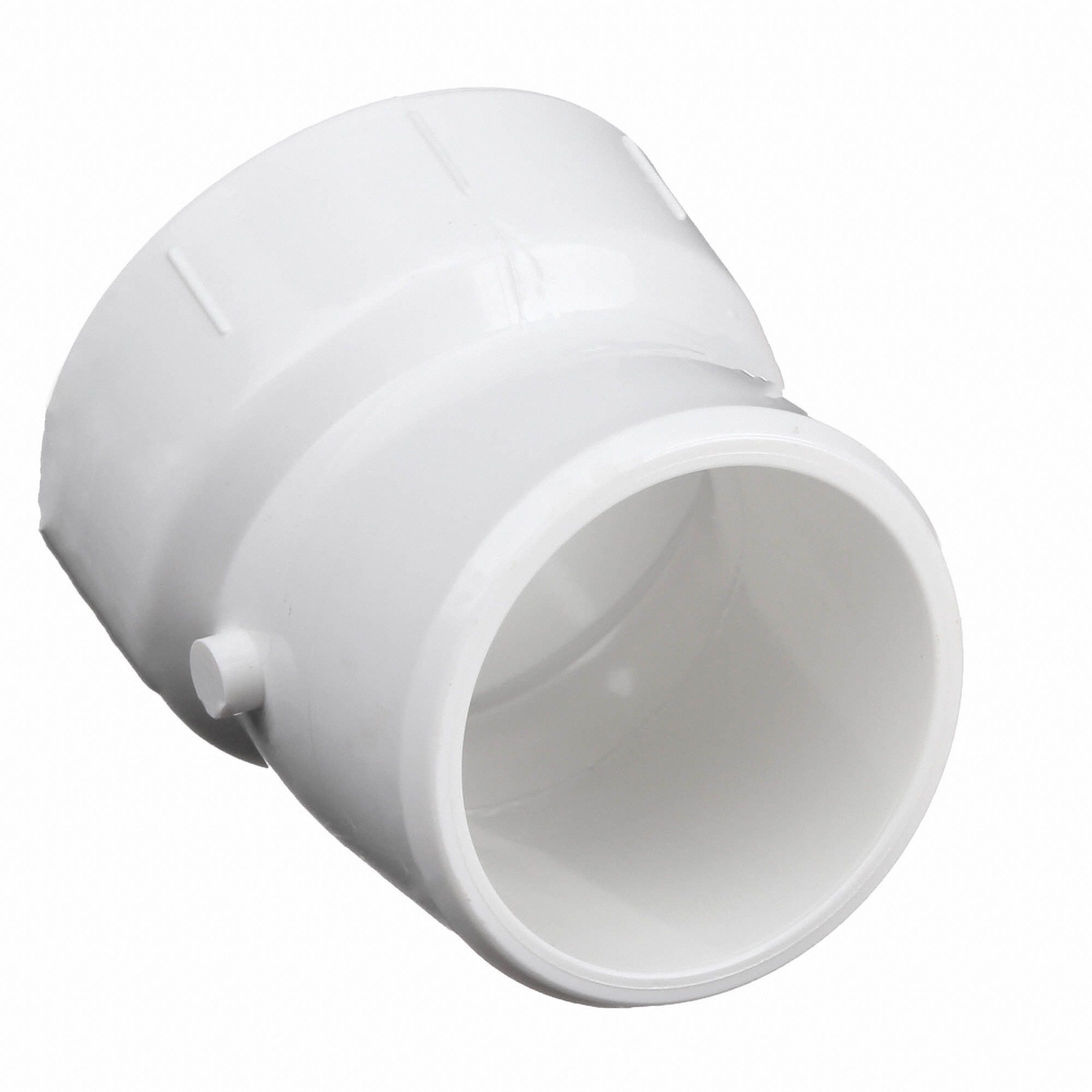 GRAINGER APPROVED PVC Street Elbow, 221/2 Degrees, Hub x Spigot, 11/2