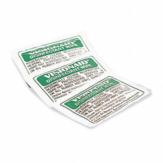 Respirator Wipes, Size 8 in x 5 in, PK 15 Grainger