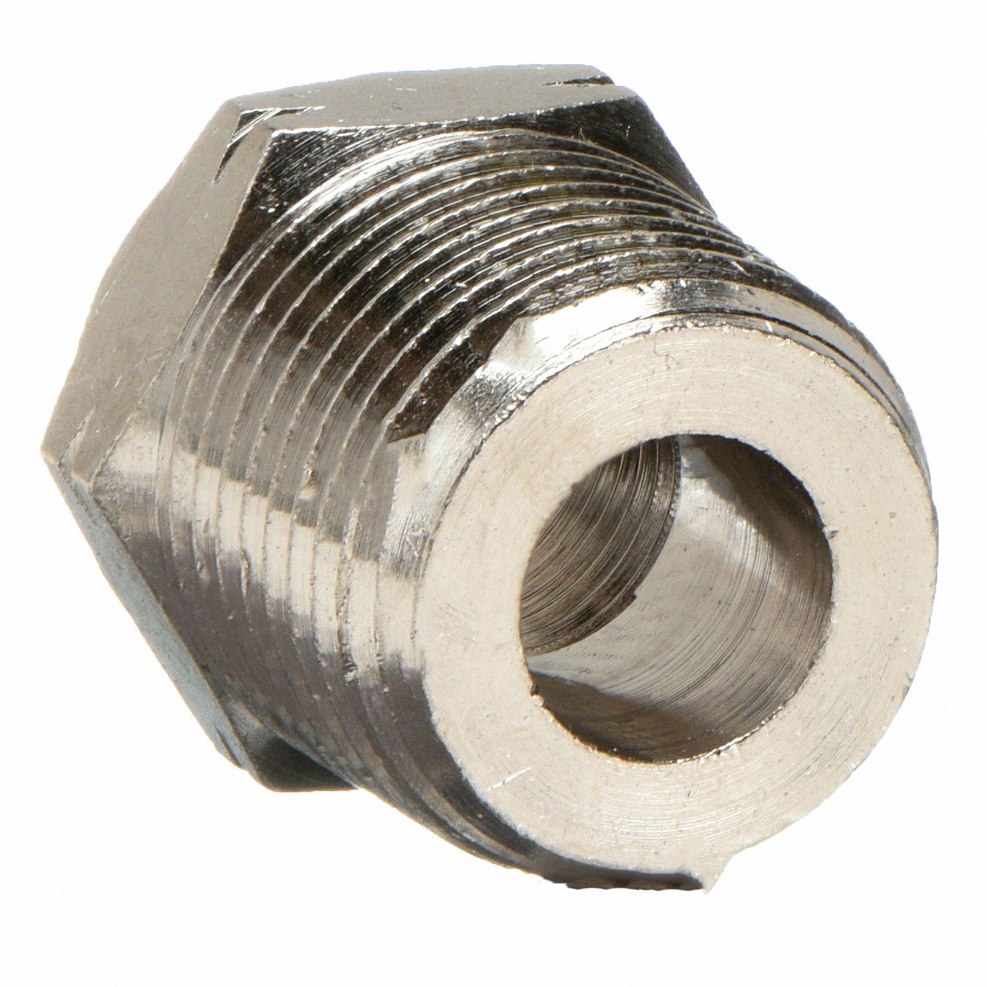 Alpha Fittings Nickel Plated Brass Reducing Bushing Mnpt X Fnpt