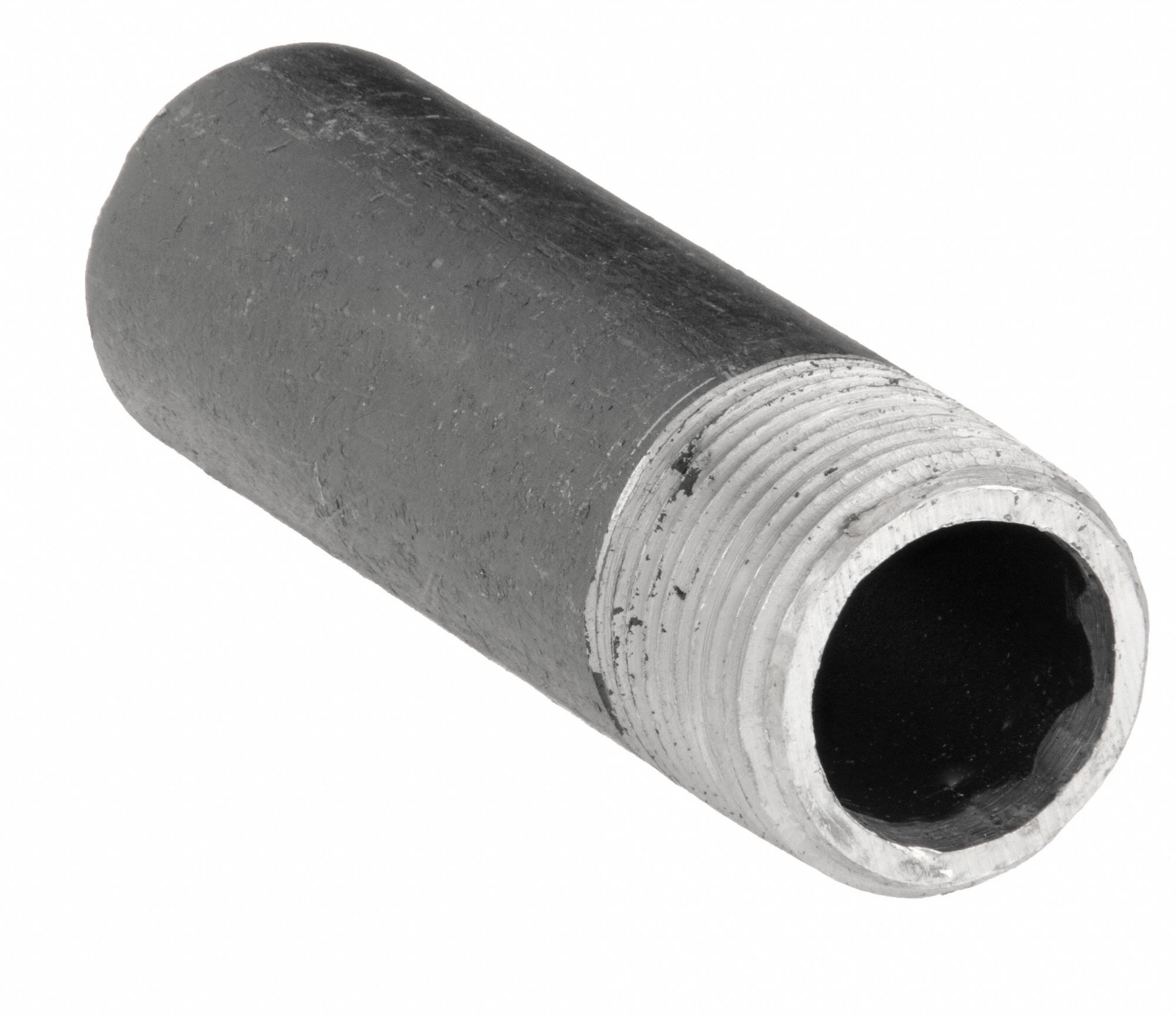 NIPPLE: BLACK STEEL, 1½ IN NOMINAL PIPE SIZE, 4 IN L, 1 END THREADED, SCHEDULE 80, MALE NPT