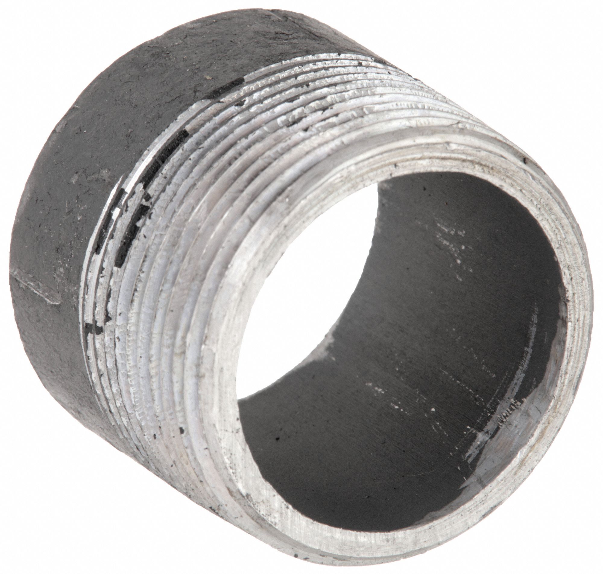 NIPPLE: BLACK STEEL, 1 IN NOMINAL PIPE SIZE, 1½ IN L, 1 END THREADED, SCHEDULE 80, MALE NPT