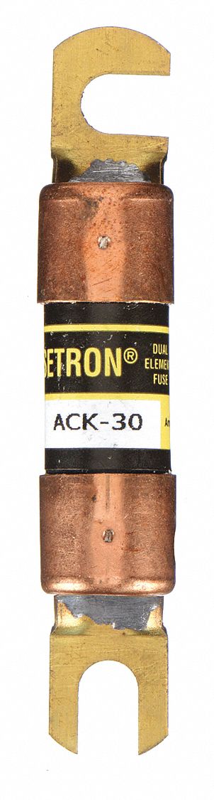 Forklift Limiter Fuse: Bolt-On, Time-Delay, 30 A, 130 V DC, Non-Indicating, DC Only