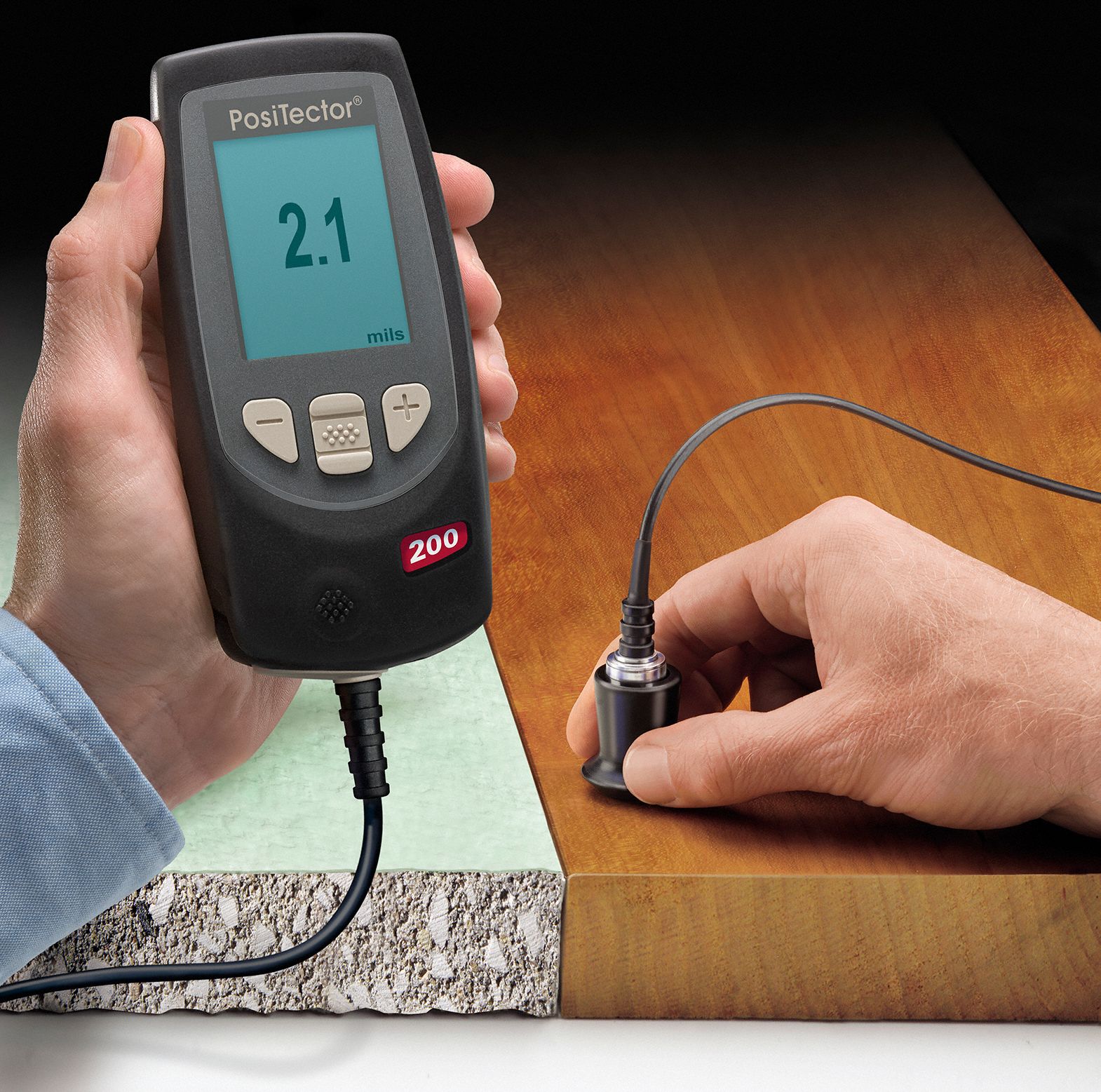 DEFELSKO Coating Thickness Gage, Std, 2 150 Mils 1CTD3PosiTector