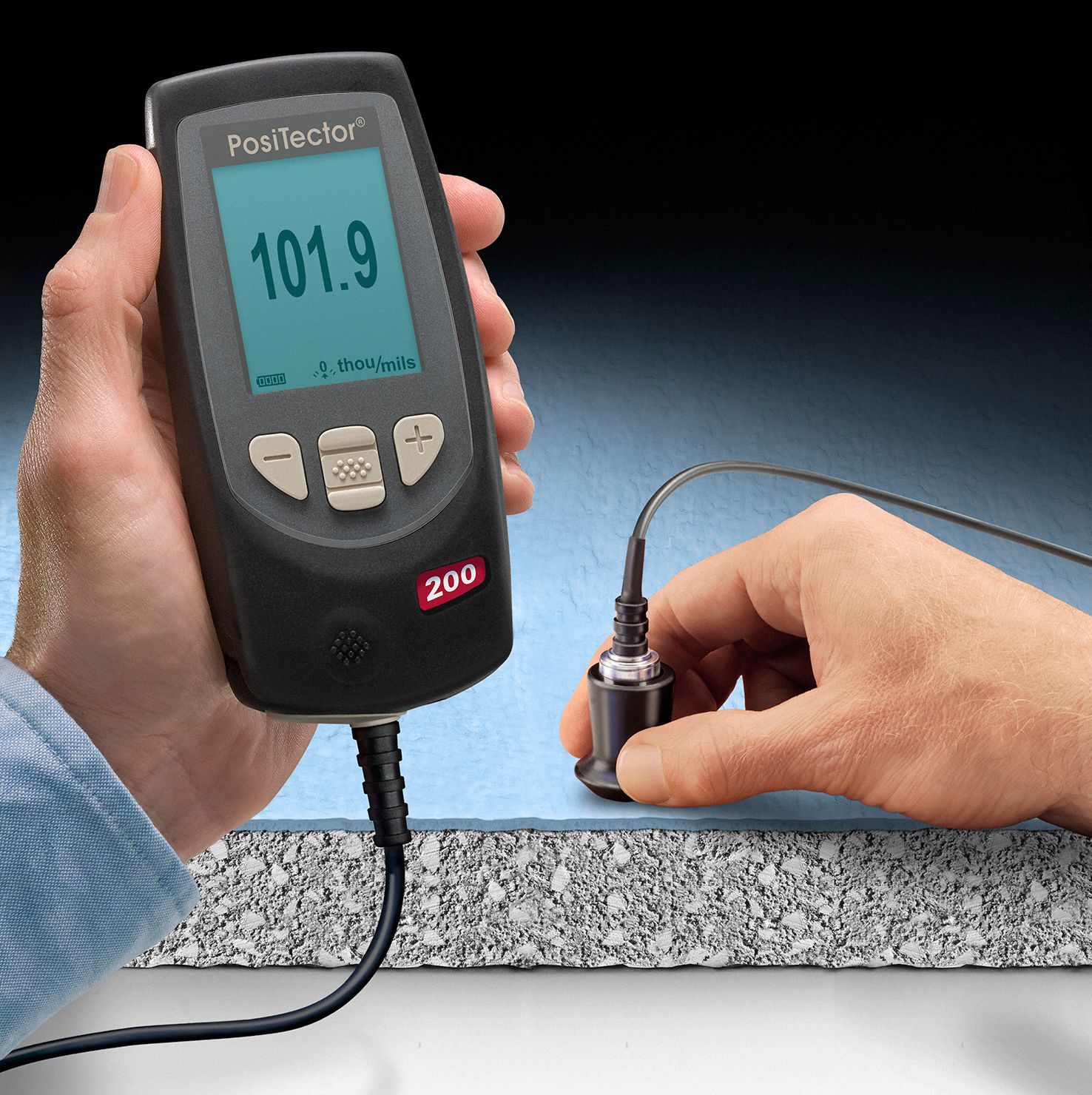 DEFELSKO Coating Thickness Gage: NIST, 2 to 150, Non Metals Such As