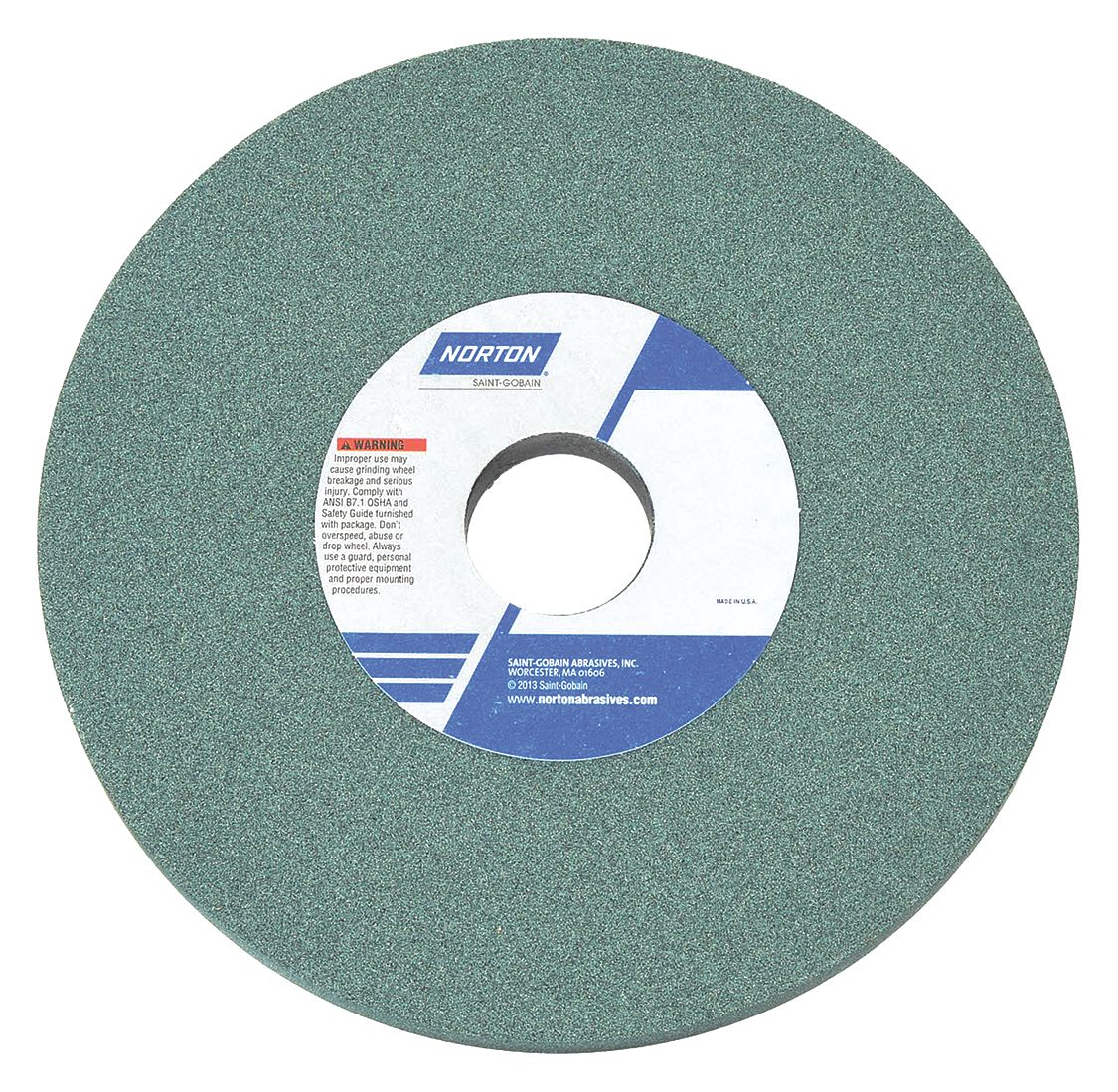 Straight Grinding Wheel: Type 1, 7" x 1/2" x 1 1/4", 39C120-IVMT, 5 PK
