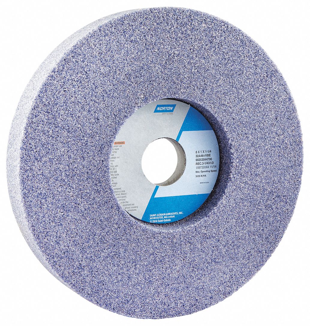 NORTON Recessed Grinding Wheel 8 in Abrasive Wheel Dia, 1 in Thick, 1