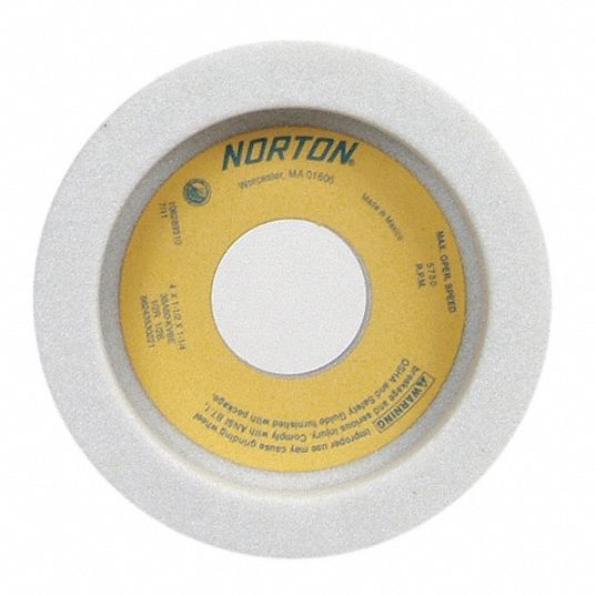NORTON Type 6 Aluminum Oxide Straight Cup Grinding Wheel, 4 in, 1 1/2