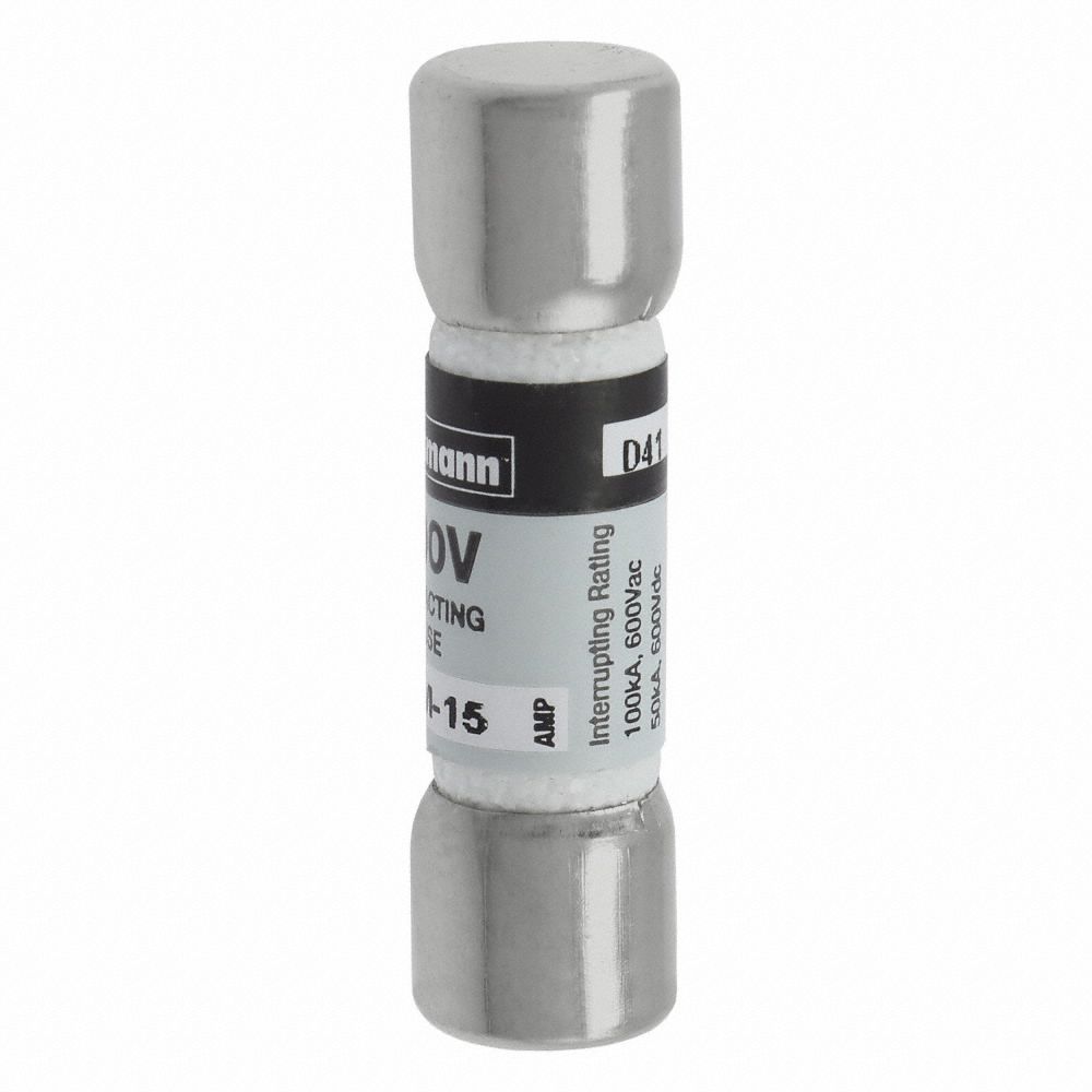 BUSSMANN Fuse: 15 A Amps, 600V AC, 100kA At 600V AC/50kA At 600V DC ...