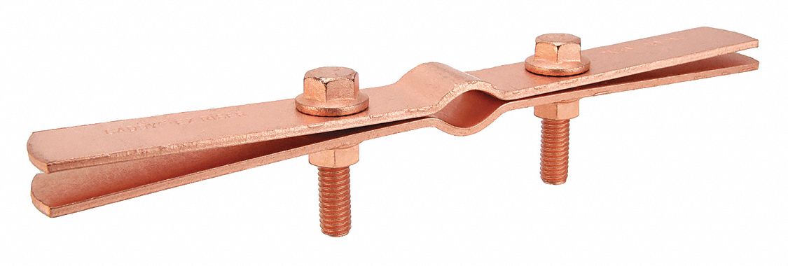 RISER CLAMP: COPPER-PLATED STEEL, 300 LB LOAD CAPACITY, 1.5 IN OVERALL LG