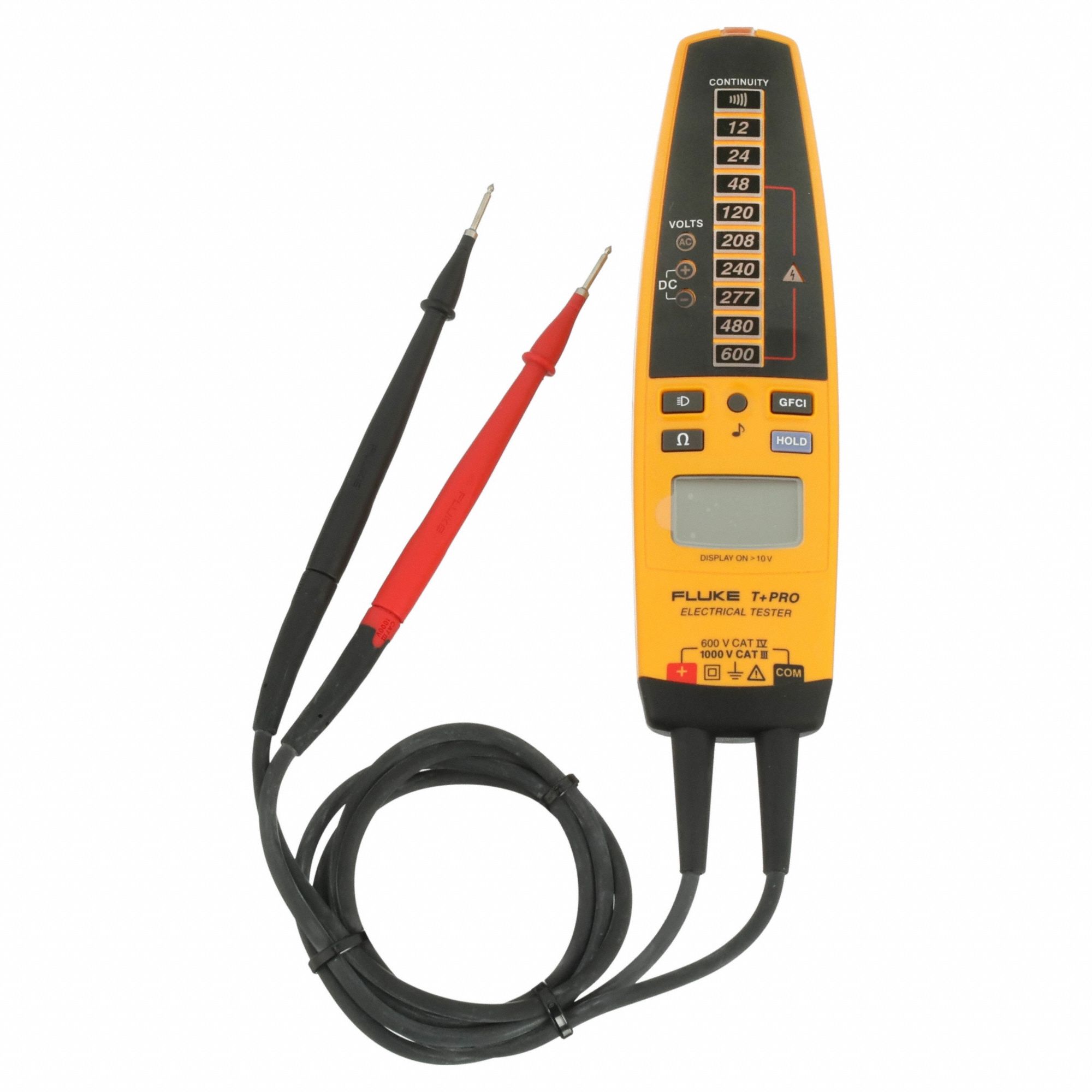 Voltage Tester: GFCI, CAT III 1000V/CAT IV 600V