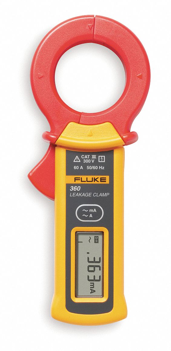 Clamp On Current Leakage Tester, 3mA, 30mA, 30A, 60A AC Current Range