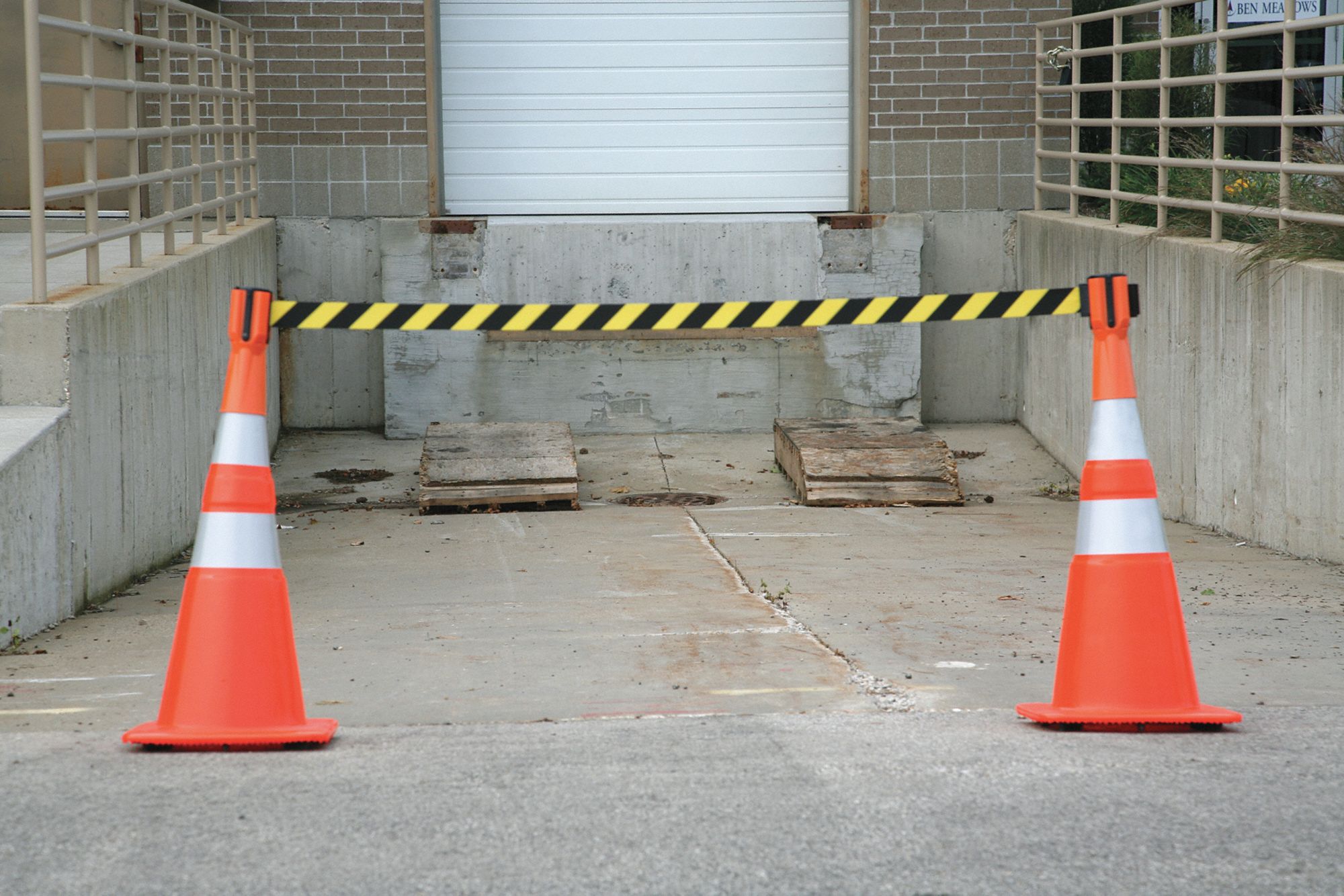 TENSABARRIER Retractable Barrier Tape, Orange, 156 in Length, 3 in