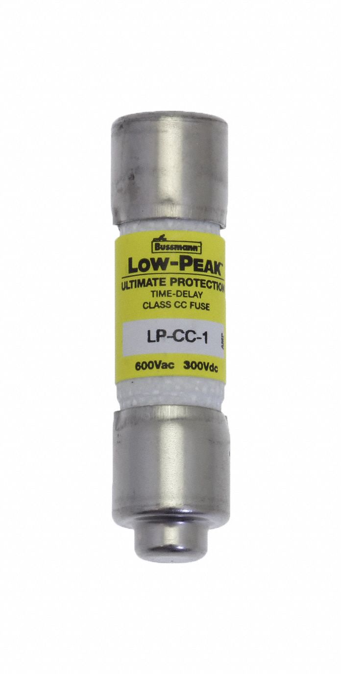 UL CLASS CC FUSE, TIME DELAY, 1 A, LP-CC, CYLINDRICAL BODY, NONINDICATING, 300V DC