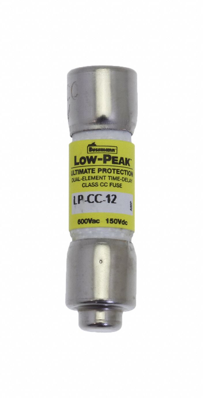 BUSSMANN, Time Delay, 12 A, UL Class CC Fuse 1CX47LPCC12 Grainger