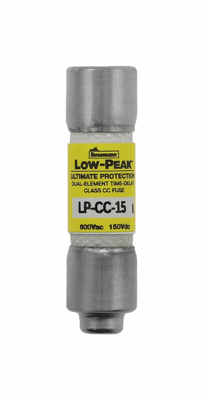 BUSSMANN, Time Delay, 15 A, UL Class CC Fuse 1CX48LPCC15 Grainger