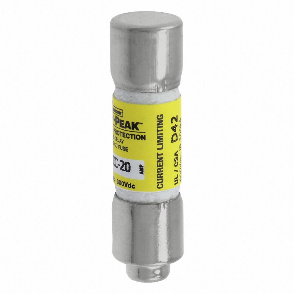 BUSSMANN UL Class CC Fuse Time Delay, 20 A, LPCC, 11/2 in L x 13/32 in dia Fuse Size 1CX53