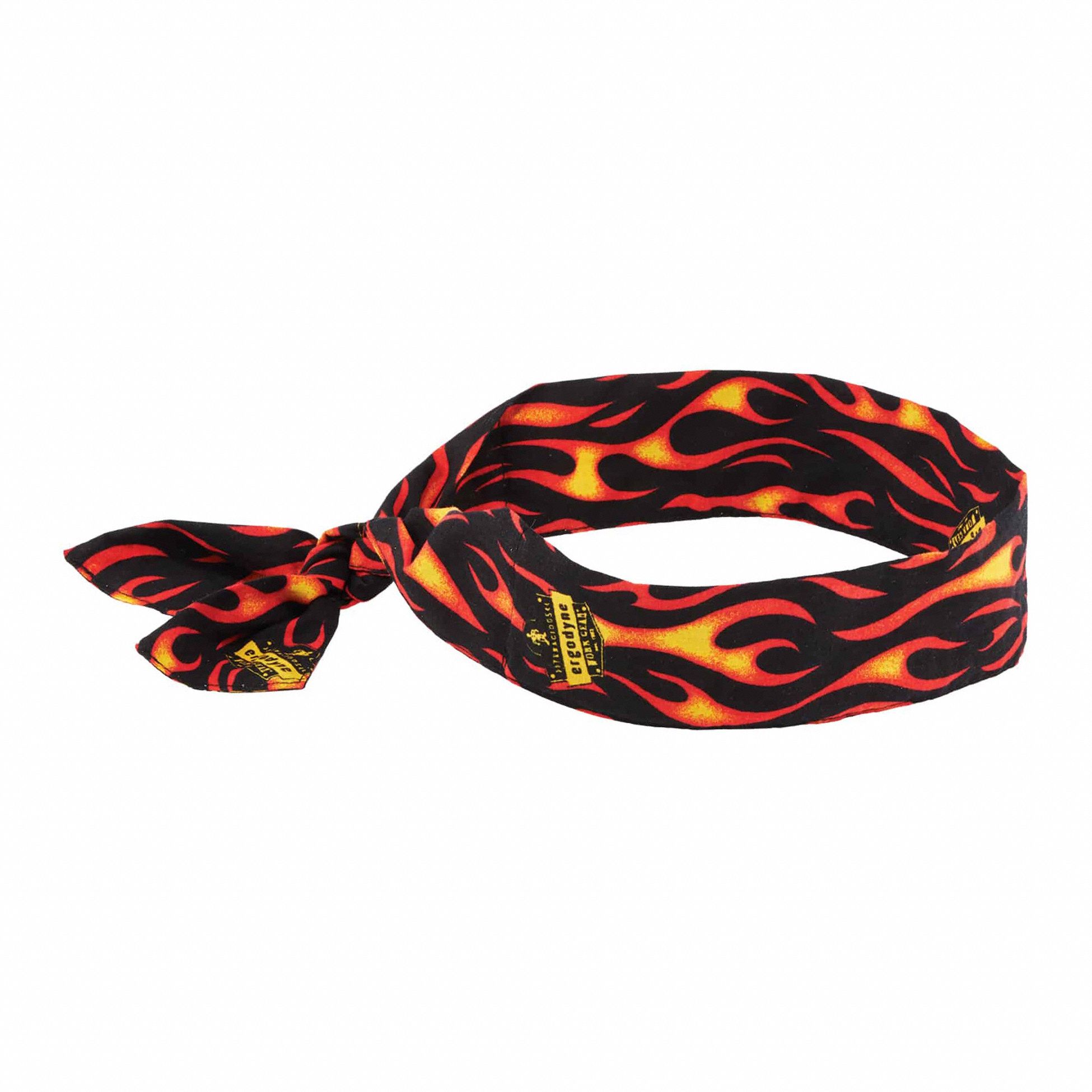 CHILL-ITS 6700 BANDANA, BLK/ORNG, UNIVERSAL, 36½ X 2 IN, COTTON, EVAPORATIVE, UP TO 4 HR